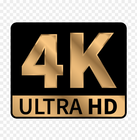 hd ultra 4k sign logo Clean Background Isolated PNG Illustration