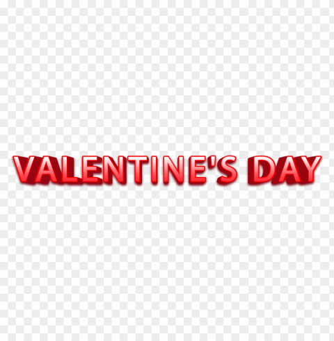 hd valentine's day red 3d text PNG with Isolated Object and Transparency