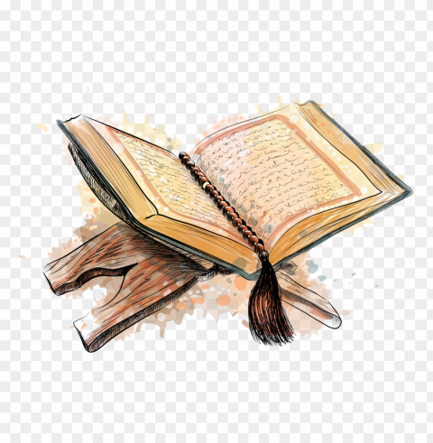 Hd Watercolor قرآن Quran Islam Koran Book PNG With No Background Diverse Variety