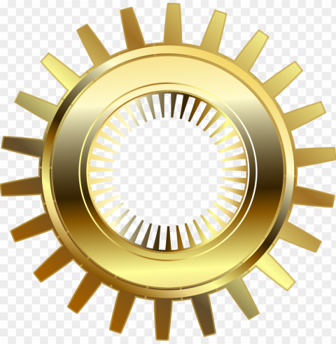 Hd Yellow Gold Gear Free PNG Images With Clear Backdrop