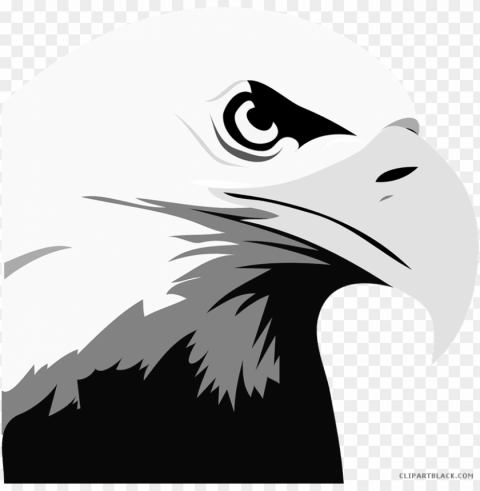 head animal free black white images clipartblack - bald eagle black and white clipart HighResolution Transparent PNG Isolated Item
