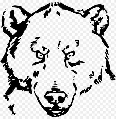 head eyes face bear animal fur sketch silhouette - bear line art PNG images with transparent canvas assortment