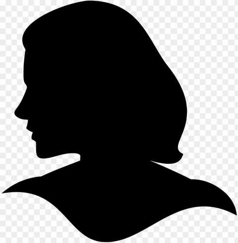 head only - woman head silhouette PNG images with alpha transparency diverse set