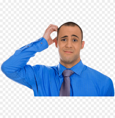head-scratch - man scratching head Isolated Subject in Clear Transparent PNG