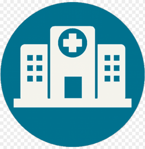 health plan icon - hospital icon blue HighResolution PNG Isolated Artwork