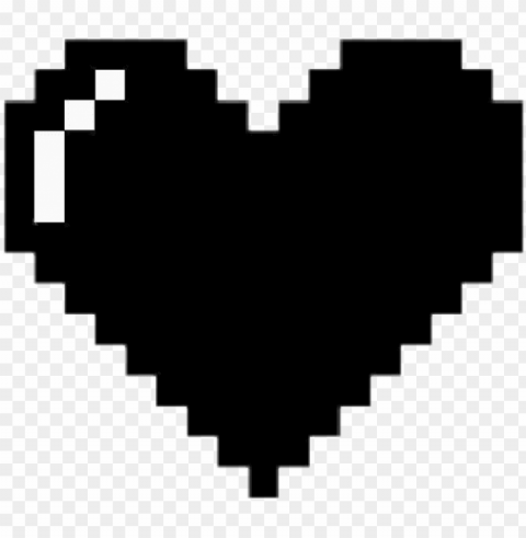 heart black dark heart minecraft - black 8 bit heart Transparent PNG images complete library