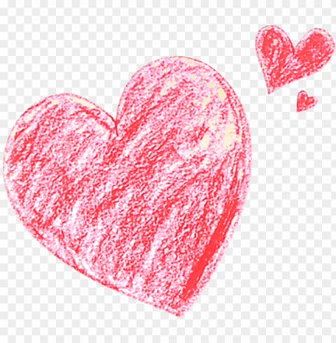heart clip art - chalk heart Isolated Design Element in HighQuality Transparent PNG