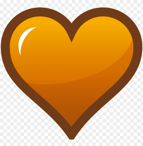 heart clipart vector - heart orange PNG transparent artwork