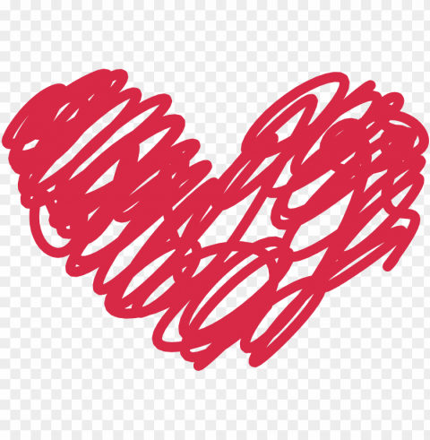 heart doodle picture library - doodle heart clipart Isolated Element on HighQuality PNG