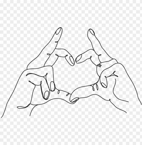 heart hands - sketch ClearCut Background Isolated PNG Design PNG transparent with Clear Background ID 5fdd6d25