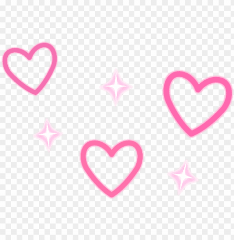 heart hearts sparkle sparkles pink red white kawaii - heart Transparent PNG image free