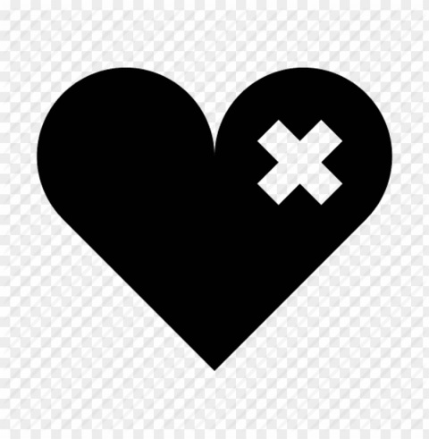 heart hurt bandage black dark sad x freetoedit - broken heart patche HighQuality Transparent PNG Isolated Graphic Element PNG transparent with Clear Background ID ac7eba13