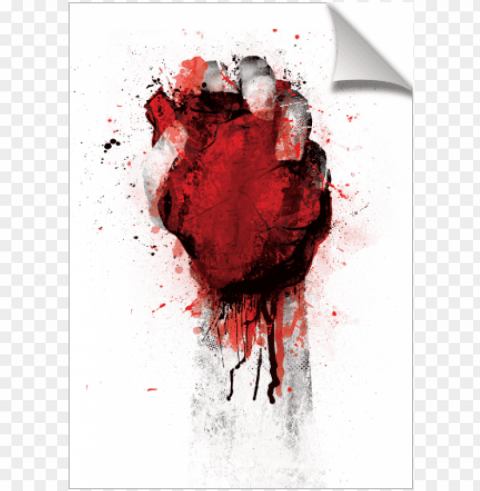 heart in fist bleeding - gallery-wrapped canvas art print 10 x 16 entitled oh PNG graphics with clear alpha channel selection