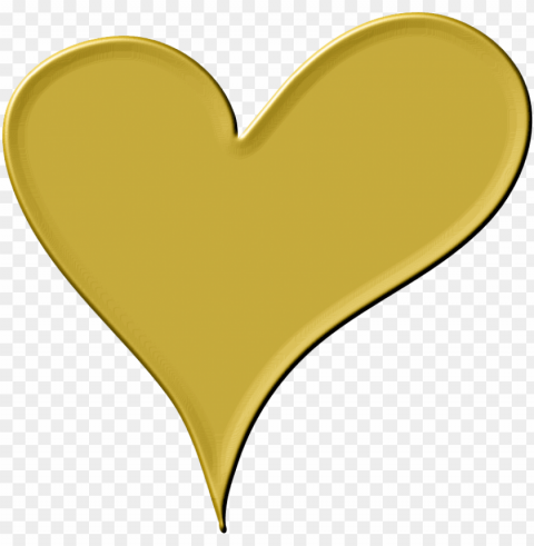 heart in gold - gold heart clipart HighQuality Transparent PNG Element