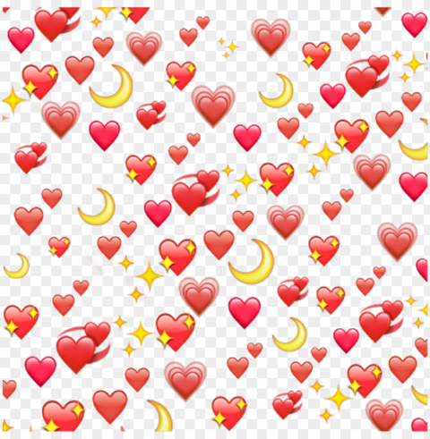 heart moon red tumblr stars yellow tumblr stars - emoji hearts PNG images with transparent canvas comprehensive compilation
