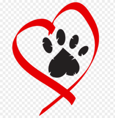 heart paw print Clear image PNG