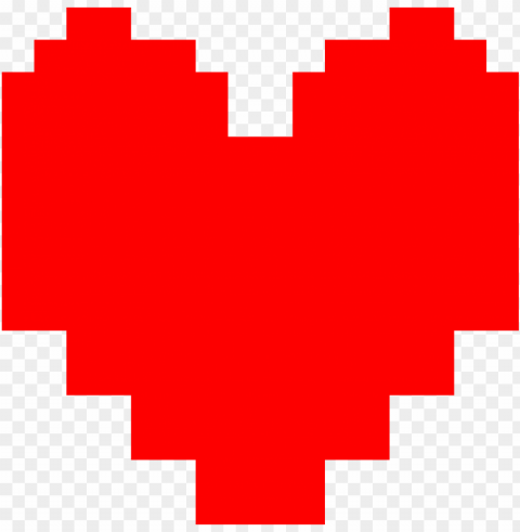 heart pixel - undertale heart PNG Graphic Isolated with Clear Background