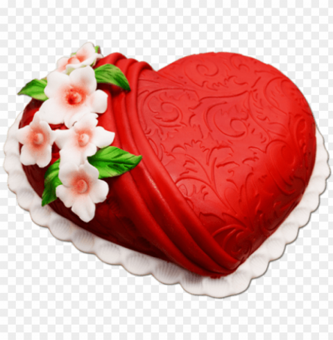 heart shape anniversary cake Transparent Background Isolation of PNG