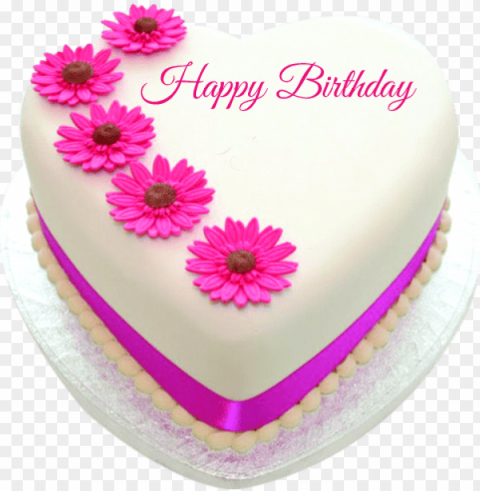 heart shape happy birthday cake - happy birthday my lovely sister cake Isolated Artwork in Transparent PNG Format