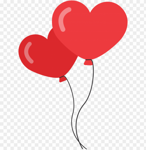 heart shaped balloons image - love balloon vector Isolated Design Element in HighQuality Transparent PNG