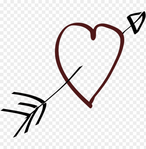 Heart With Arrow PNG Images With Clear Cutout