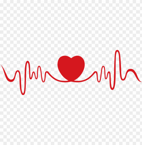 heartbeat with heart - heart beat with you without you Isolated Illustration with Clear Background PNG