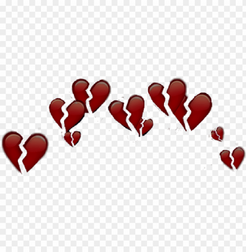hearts broken emojis apple iphone crown brokenheart - iphone heart emoji crow PNG for web design