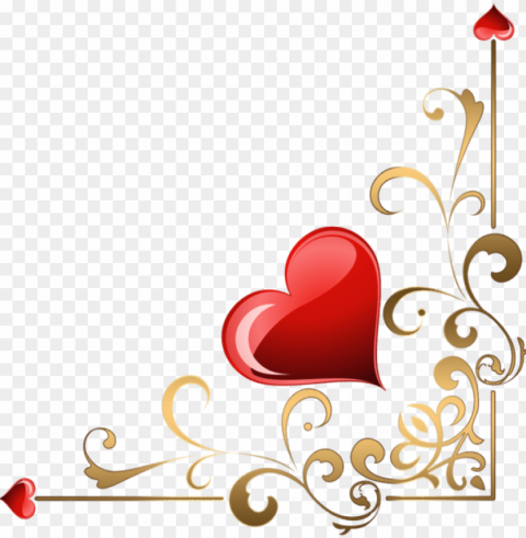 hearts corners lz 001 by lyotta - heart corner border designs Transparent PNG images extensive variety