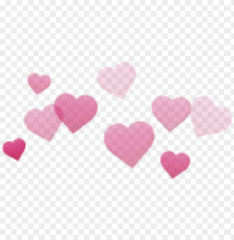 hearts cute aesthetic pink stickers filter - macbook photobooth hearts Isolated Artwork on HighQuality Transparent PNG