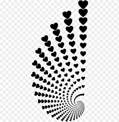 hearts swirl design black svg black and white library - heart black and white designs PNG Object Isolated with Transparency