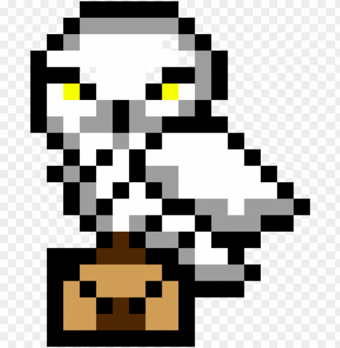 hedwig - lila - harry potter pixel art Isolated Illustration in HighQuality Transparent PNG