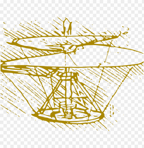 helicopter design for a flying machine leonardo da - leonardo da vinci spiral ClearCut Background PNG Isolated Item