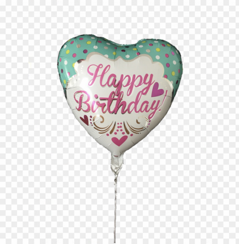 helium happy birthday - tiffany heart foil balloon - 18 princess birthday foil balloo Clear PNG graphics free