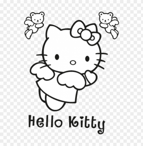 hello kitty black vector logo free download PNG for educational use