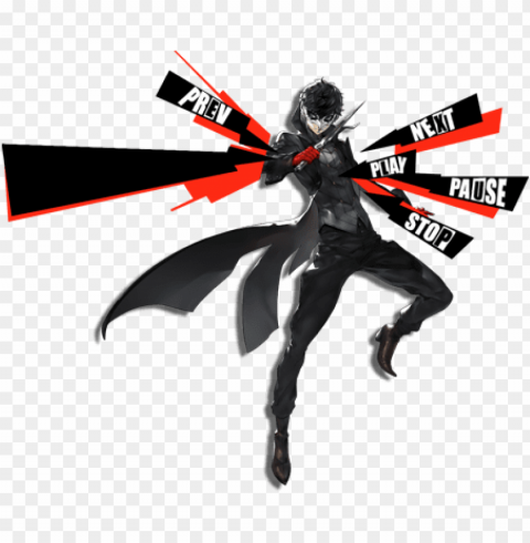 help coding persona5 music player - protagonist persona 5 joker Transparent PNG images for digital art