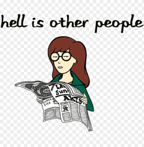 help hell is other people - daria morgendorffer Clear PNG graphics free