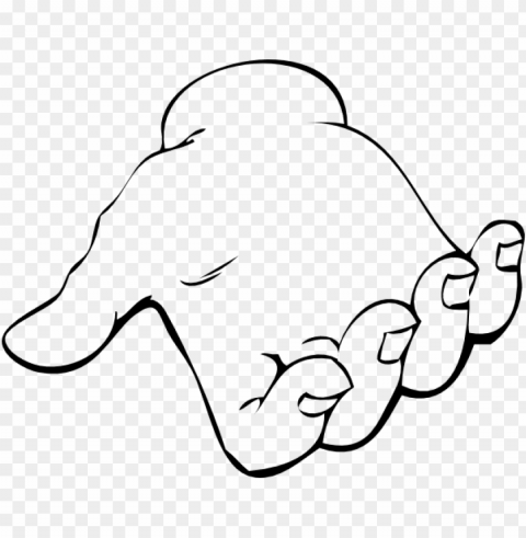 helping hands black and white clipart - helping hand clipart black and white PNG Image with Transparent Background Isolation