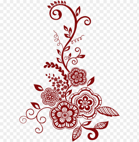 henna decorations - flower white black Isolated Item on HighResolution Transparent PNG