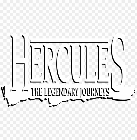 hercules logo black and white - calligraphy PNG with transparent backdrop