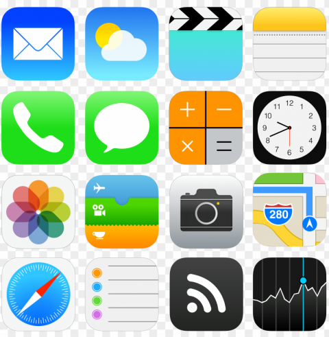 here are the ai files of ios 7 icon and also apple - ios 11 icon vector PNG file with alpha
