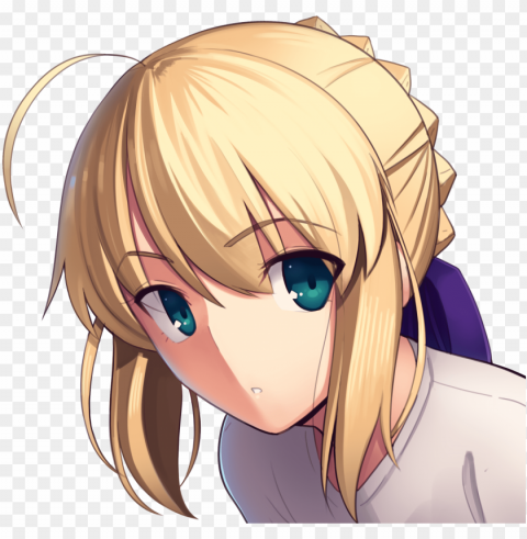 here - fate stay night saber face Isolated Object on HighQuality Transparent PNG