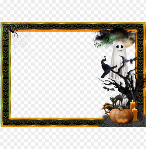 here's a little-scary halloween digital frame click Transparent PNG images for design