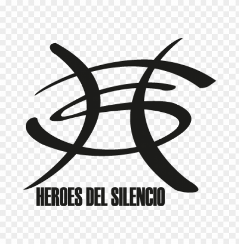 heroes del silencio rock band vector logo Isolated Element with Clear PNG Background