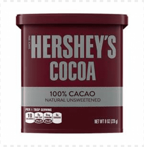 Hersheys Cocoa 100% Natural Unsweetened Cacao 8 Oz - Box PNG With Transparent Backdrop
