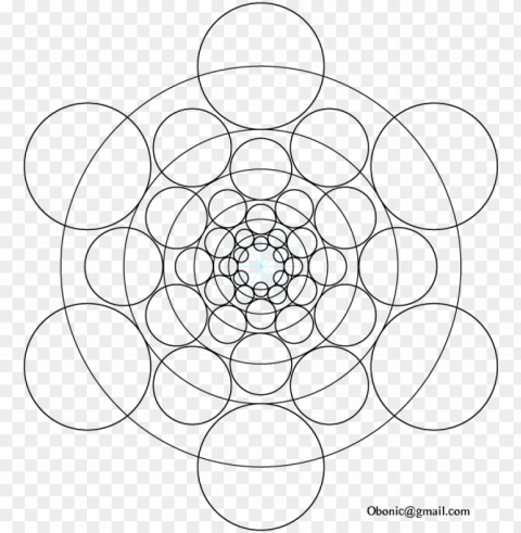 hi-circles - sacred geometry circles Isolated Illustration in Transparent PNG