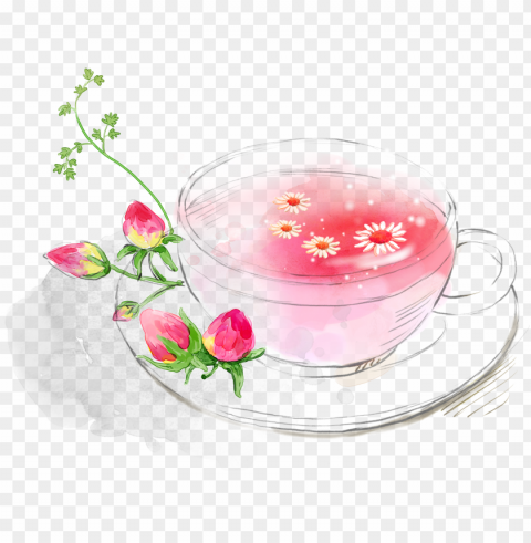 hibiscus tea - plano de fundo cha flores PNG images without subscription PNG transparent with Clear Background ID 2ebc182f