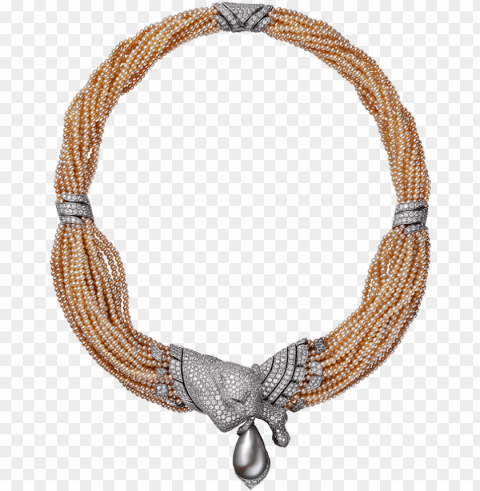 High Jewelry Necklace High Jewelry Panthère De Cartier PNG For Educational Projects