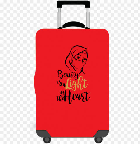 Hijab - Luggage Cover Designs Clean Background Isolated PNG Graphic