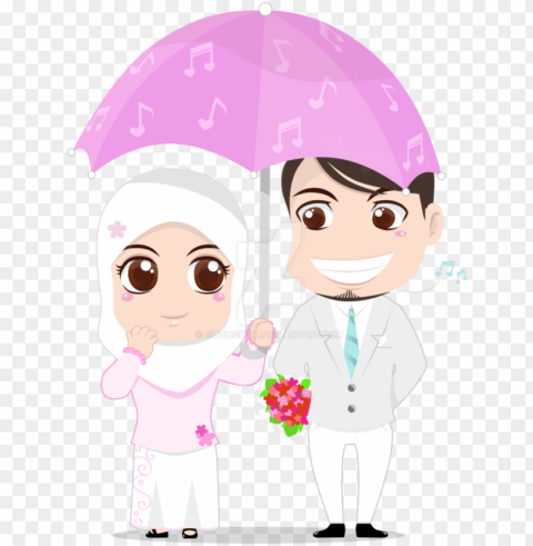 hijab wedding PNG images with transparent layering