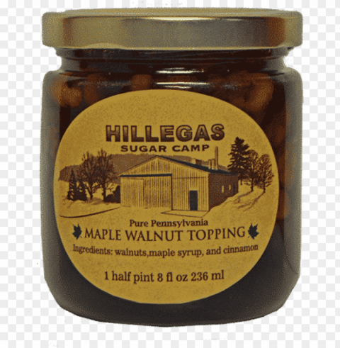 hillegas sugar camp maple walnut topping halfpint - chutney PNG no watermark